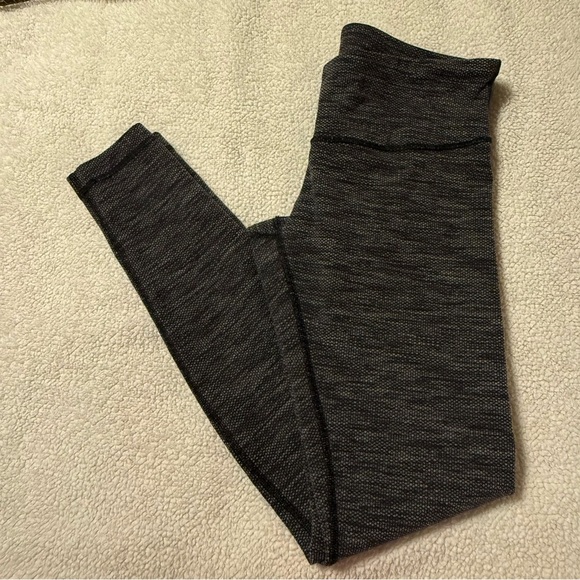 Lululemon Wunder Under Pant Leggings Coco Pique Black White Grey - Picture 5 of 14